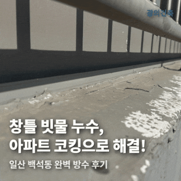 아파트 코킹 작업 일산 백석동 창틀 누수 해결한 후기 시공 사례