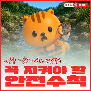 여름철 다슬기 채취와 갯벌활동, 꼭 지켜야 할 안전수칙