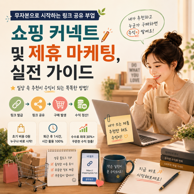 1편 쇼핑 커넥트 및 제휴 마케팅, 무자본으로 시작하는 링크 공유 부업 실전 가이드