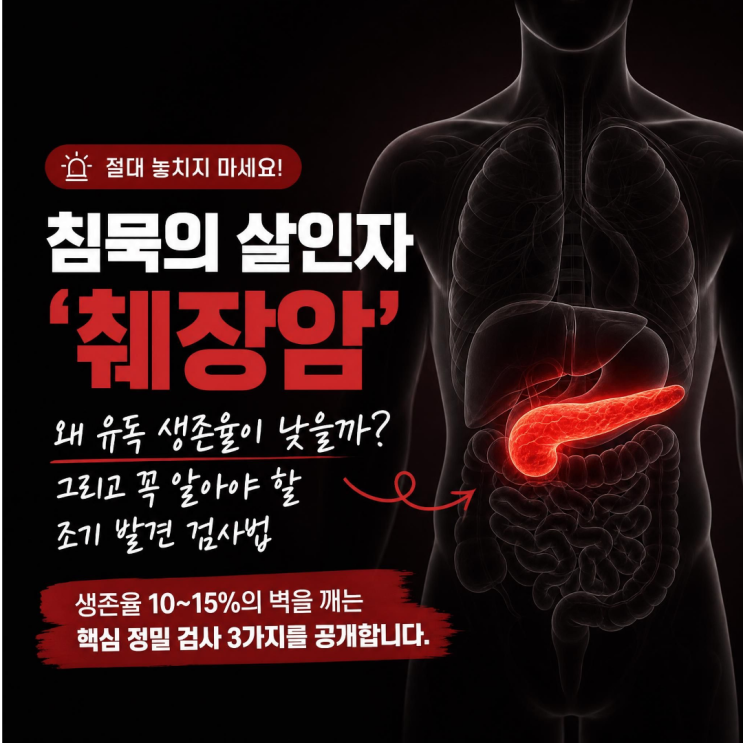 췌장암 생존율이 낮은 진짜 이유 & 조기 발견을 위한 검사 방법 안내