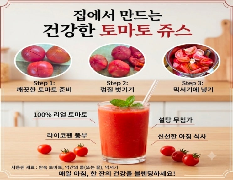 전립선암 환자에게 좋은 토마토쥬스 레시피