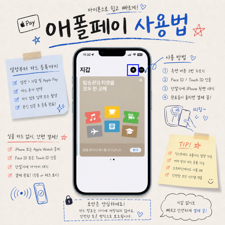 애플페이 카드등록 한국 애플워치 사용법