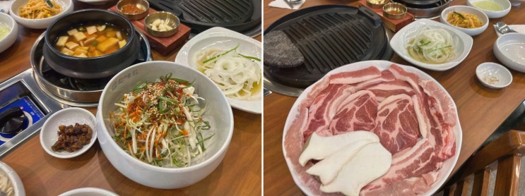 소래포구역한식식당 한마음정육식당 인천논현점, 돌판돼지갈비 맛에 회식 성공