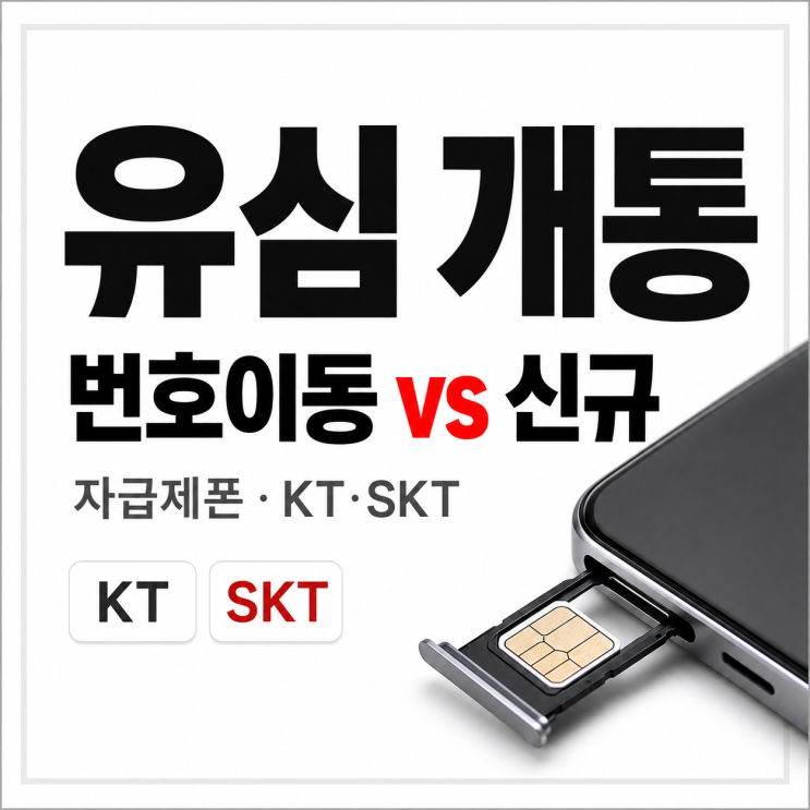 이때는새 유심을개통하는 절차가 필요하거든.유심 개통 방법3단계 첫째,유심을 준비한다. KT와 SKT 모두 편의점이나 온라인에서유심구매가 가능하고, 통신사 공식몰에서 신청하면 배송도 해준다. 둘째, 셀프개통을 진행한다. 통신사 홈페이지나 앱에서유심번호를 입력하고 본인인증만 하면개통완료다. 와이파이 환경에서 진행하는 게 안전하지. ✅ 셋째,유심을...