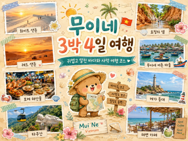 무이네 3박4일 여행코스 추천, 화이트 샌듄부터 요정의 샘까지 알찬 ....