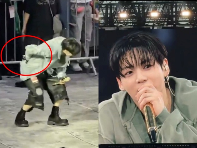 BTS 정국 “공연 중 허리 다쳤다”…런던 무대 후 팬들 “푹...