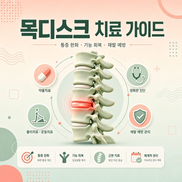 목디스크 치료 방법, 비수술적 요법부터 생활 습관 교정까지