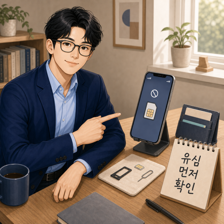 먼저 화면에 정말 ‘SIM 없음’이나 ‘유효하지 않은 SIM’처럼 카드인식 오류가 뜨는지, 아니면유심은 잡혔지만 통화와 데이터만...기기변경·번호이동 직후라면 개통 완료 여부를 확인합니다. 공식 안내가 있을 때만 네트워크 재설정을 검토합니다. 이 상태라면 통신사나 서비스센터로 넘깁니다유심이 여러기기에서인식되지 않거나 카드 표면이 깨지고 변형됐다면...