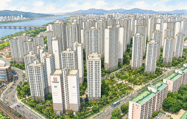 [서울 아파트] 잠실 파크리오 한강 교통 입지, 2025년도 거래량 1위