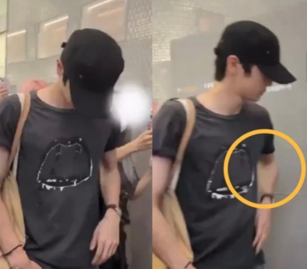 "사생팬 제지 vs 위험한 대응" 라이즈 성찬, 공항 출국길...