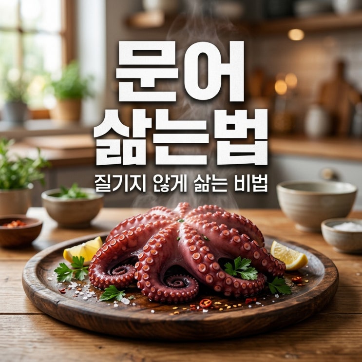 문어 삶는법 질기지 않고 부드럽게 삶는 시간과 손질 꿀팁 정리