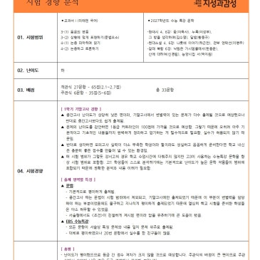 [지성과감성]2026 1학기 기말 강서고1 내신분석 RSS 대표 이미지