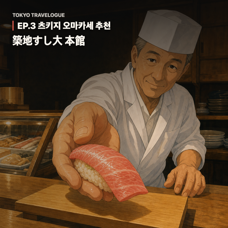 TOKYO 03. 츠키지 스시다이 본관 후기｜20년 전 첫 오도로의 기억을 따....