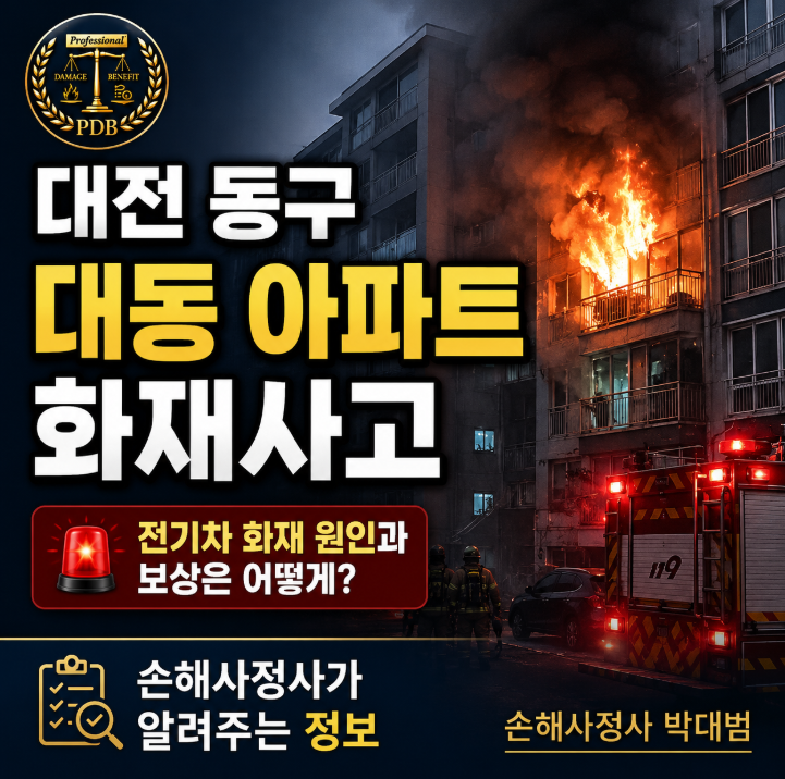 대전 동구 대동 아파트 화재사고(손해사정사가 알려주는 정보) : 네이버 블로그