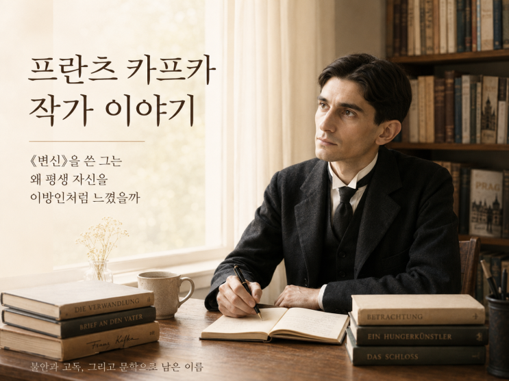 프란츠 카프카 작가 이야기｜《변신》을 쓴 그는 왜 평생 자신을 이....