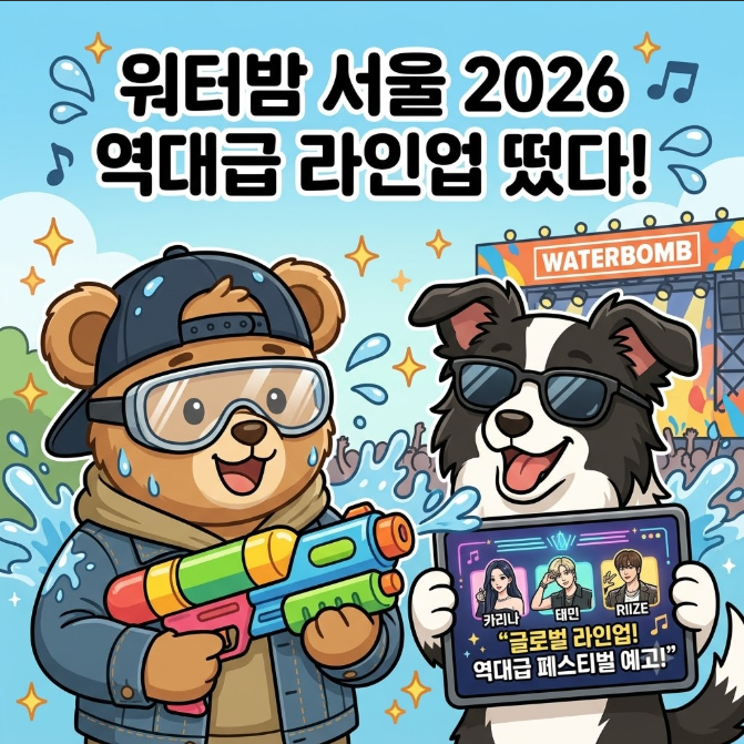 "역대급 라인업 떴다!" 워터밤 서울 2026 일정 일산 킨텍스...