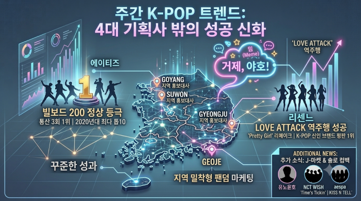 2026년 7월 K팝 근황 총정리｜에이티즈 빌보드200 3번째 1위...