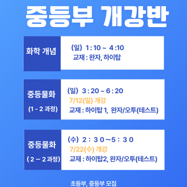 스카이멘사 중등부 개강반 안내 RSS 대표 이미지