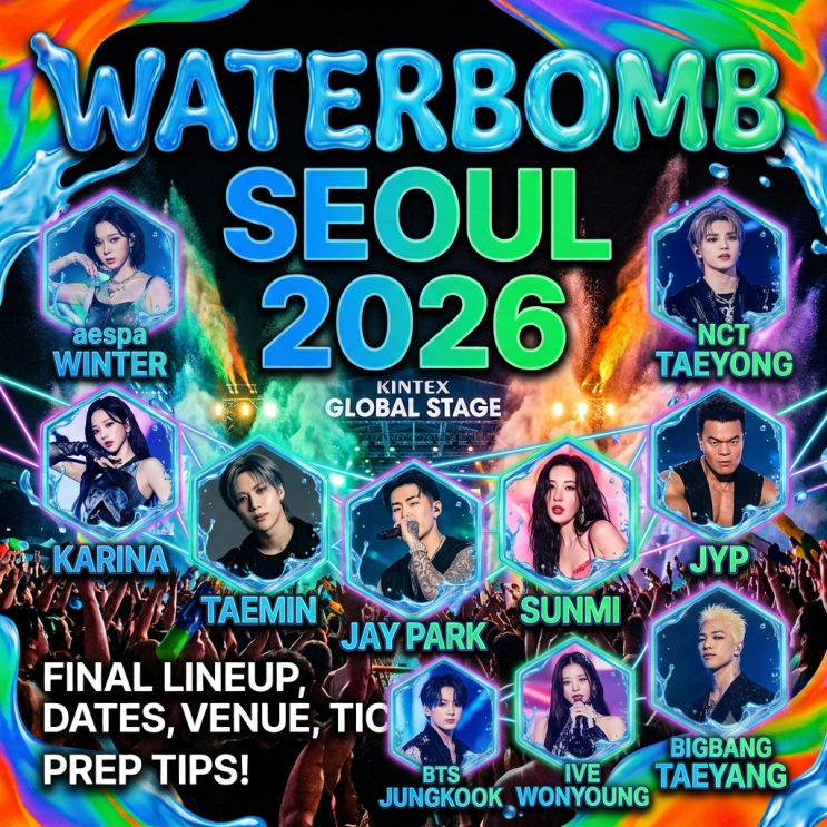 2026 워터밤 서울 라인업 일정 장소 주차 킨텍스 티켓 예매...