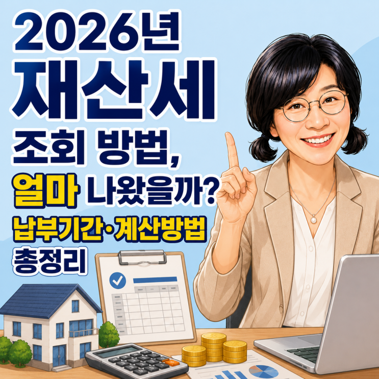 2026년 재산세 조회 방법, 얼마 나왔을까? 납부기간·계산방법 총정리