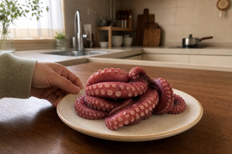 문어 삶는법｜다리부터 넣는 순서, 질기지 않게 데치는 포인트