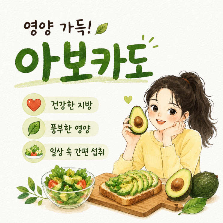 영양 만점 식재료 아보카도효능, 일상에서 건강하게 즐기는 방법은?