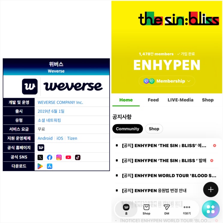 엔하이픈 ENHYPEN : 엔진 Weverse 위버스 소통 플랫폼