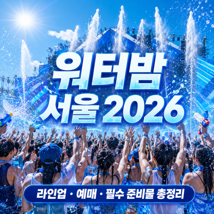 워터밤 서울 2026 라인업 예매 & 필수 워터밤 준비물 (방수팩)