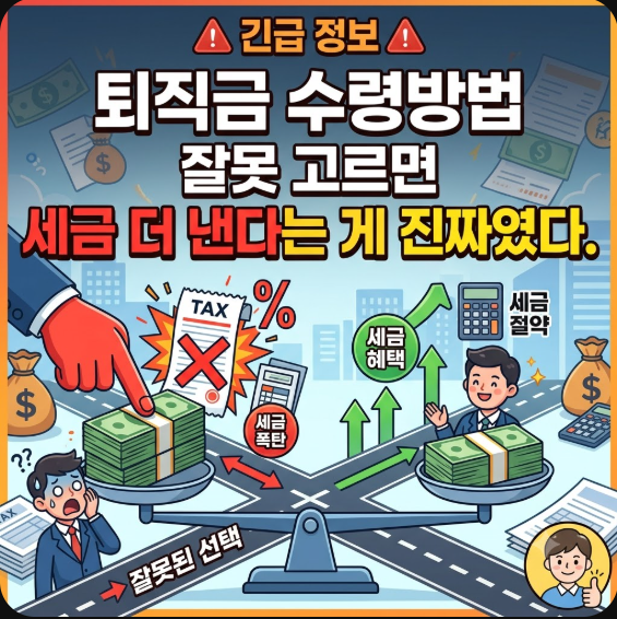 퇴직금 수령방법 잘못 고르면 세금 더 낸다는 게 진짜였다