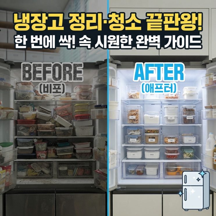냉장고정리 한번에 끝내는 냉장고청소 방법