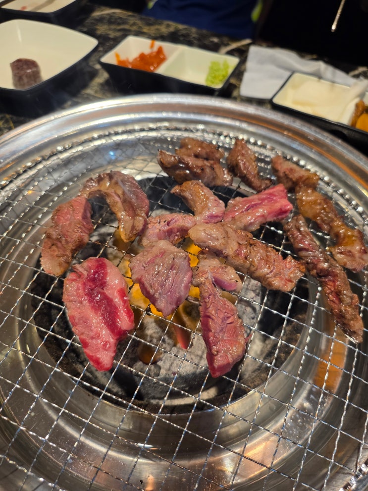 명지 신상 고기집  송부장연탄갈비1999 생갈비 가족 외식 후기