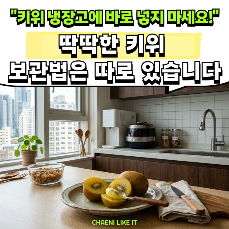 키위 냉장고에 바로 넣지 마세요.. 딱딱한 키위 보관법은 따로 있습니다