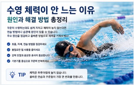 수영 체력이 안 느는 이유 무엇이 문제일까? 원인과 해결 방법 총정리