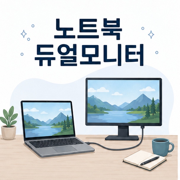 노트북 듀얼모니터 연결 방법과 설정 순서 정리