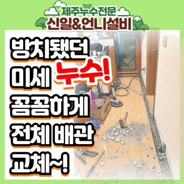 제주도누수 해결사! 삼도동 아파트 미세누수와 화장실 리모델링 완벽 현장!