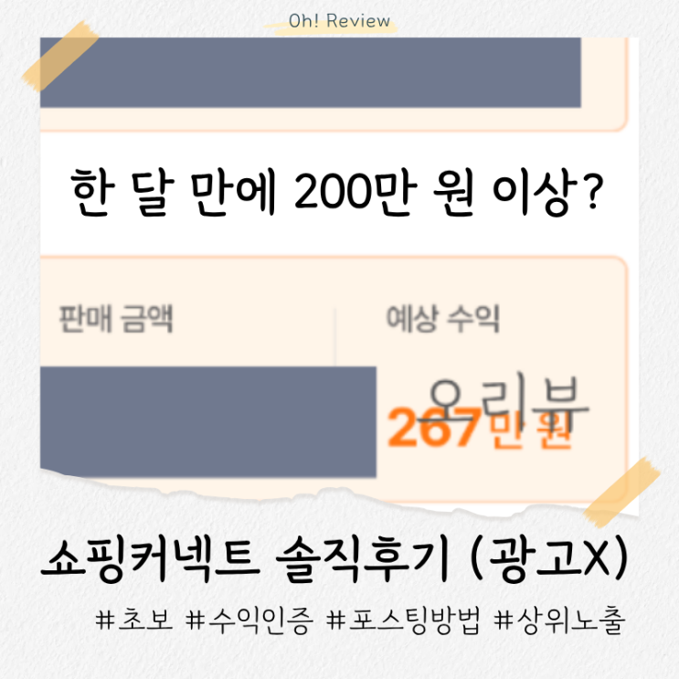 브랜드커넥트(쇼핑커넥트) 수익 한 달 후기 | 어떤 포스팅이 반응이 좋았을까?