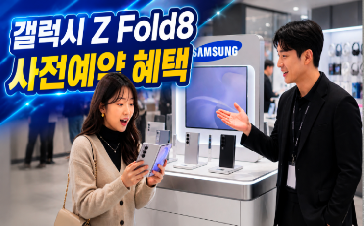 갤럭시 Z 폴드8금액은 얼마인가요. 답변. 256GB 모델이 227만8,100원, 512GB 모델이 253만 1,100원, 1TB 모델이 315만 2,600원입니다. 질문. 더블 스토리지 혜택은사전예약 기간이 지나면 못 받나요. 답변. 못 받습니다. 이 혜택은사전예약과사전구입기간에만 적용되고 정식 출시 이후에는 정식 금액으로 용량을 올려야 합니다. 질문.폴드8에도 핑크 색상이 있나요....