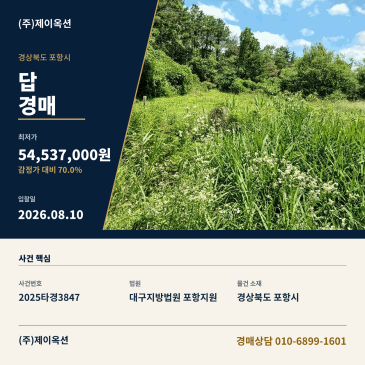 포항답(논)경매ㅣ경상북도 포항시 북구 신광면 안덕리 999ㅣ2025타경3847 썸네일