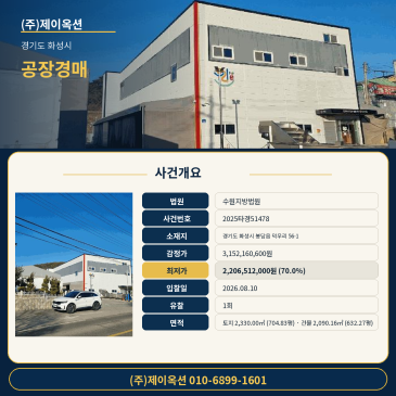 화성공장경매ㅣ경기도 화성시 봉담읍 덕우리 56-1ㅣ2025타경51478ㅣ화성시 공장부지ㅣ수원지방법원 권리분석 입찰 인수권리 썸네일
