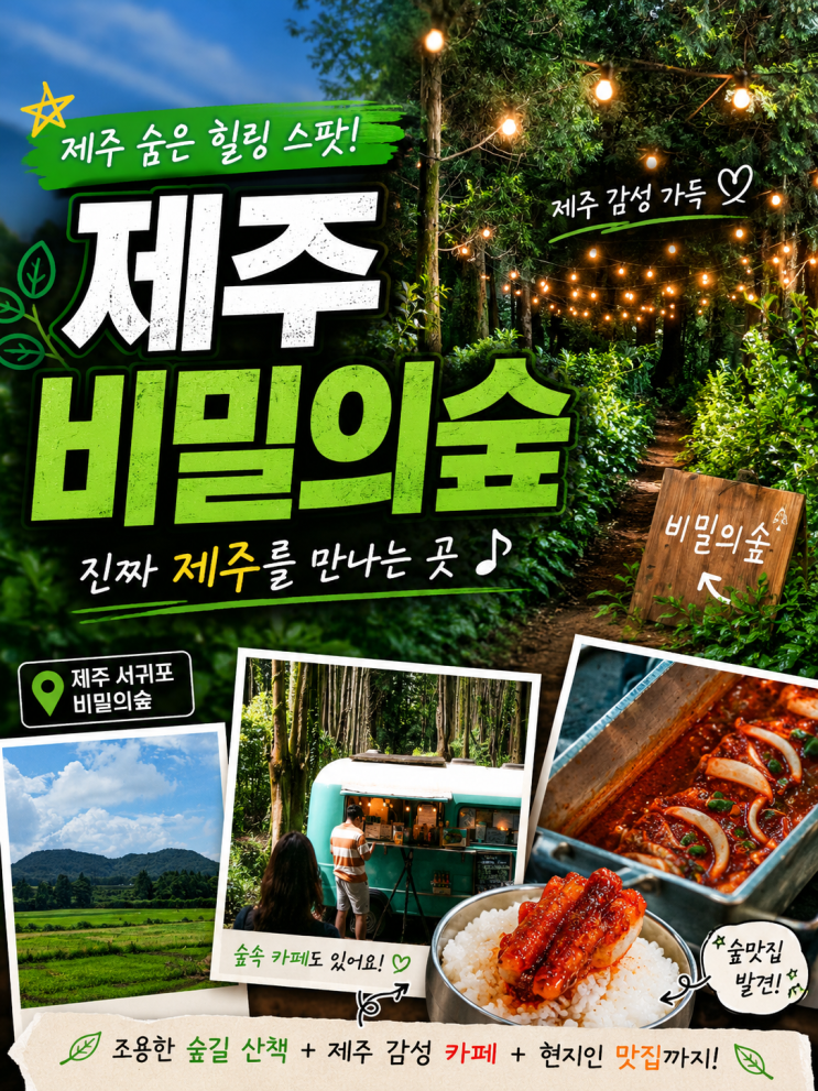 제주 비밀의숲 스냅 스팟 인생샷 백만장 건지는 꿀팁 (+식욕폭주 계....