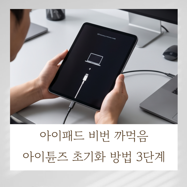 아이패드 비번 까먹음? 아이튠즈 초기화 방법 3단계