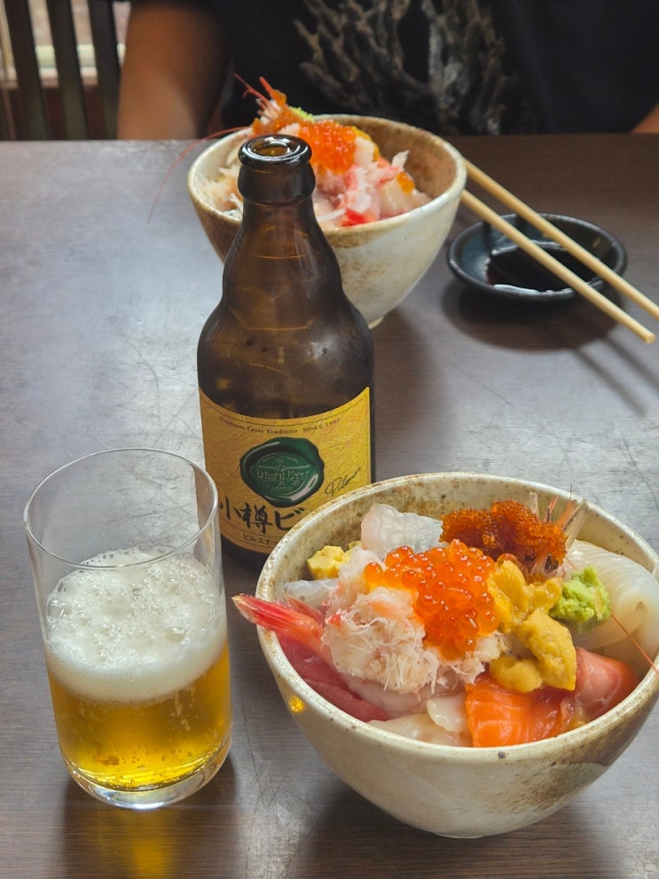 오타루 카이센동 맛집 타케노스시 웨이팅 및 메뉴