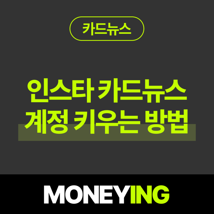 인스타 카드뉴스 계정 키우는 방법! 조회수보다 중요한 것은 꾸준함입니다 : 네이버 블로그