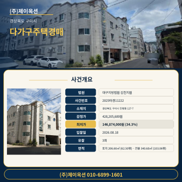 구미다가구주택경매ㅣ경상북도 구미시 진평동 127-7ㅣ2025타경11222ㅣ구미주택건물매매 썸네일