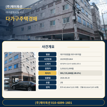 대구다가구주택경매ㅣ대구광역시 달서구 송현동 1970-3ㅣ2025타경31864ㅣ대구주택건물매매 썸네일