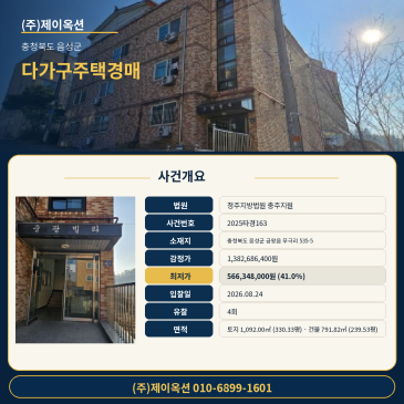 음성다가구주택경매ㅣ충청북도 음성군 금왕읍 무극리 535-5ㅣ2025타경163ㅣ음성건물경매 썸네일