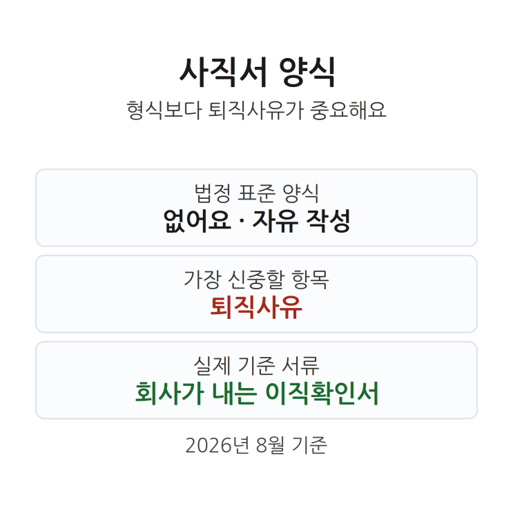 사직서 양식 퇴직사유 손해 안 보고 쓰는 방법