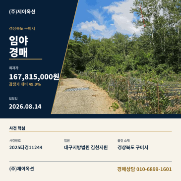 구미토지(임야)경매ㅣ경상북도 구미시 장천면 상장리 산31ㅣ2025타경11244 썸네일