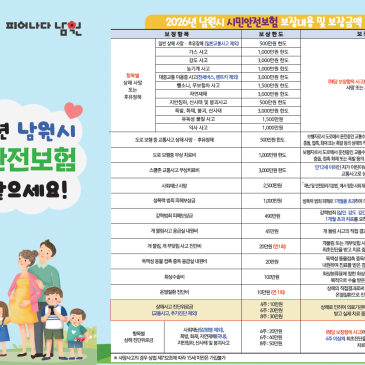 남원시 시민안전보험 신설항목 안내
