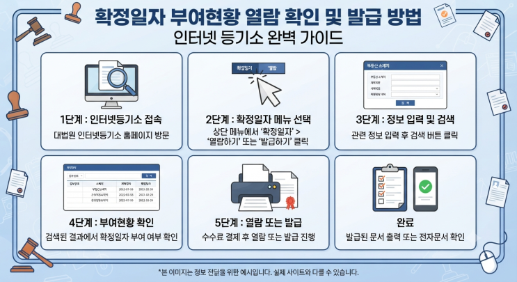 확정일자 부여현황 열람 확인 및 발급 방법｜인터넷등기소 바로가기 총정리